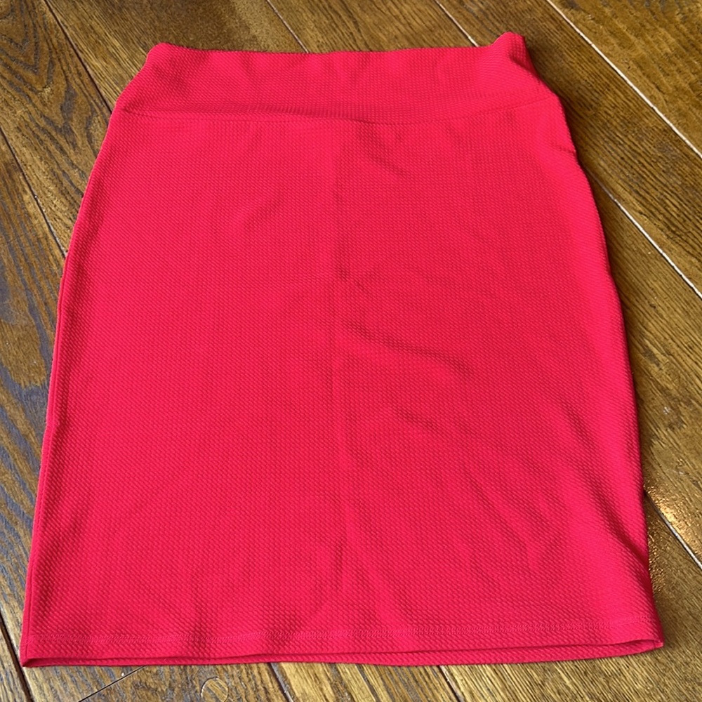 Solid Red pencil skirt